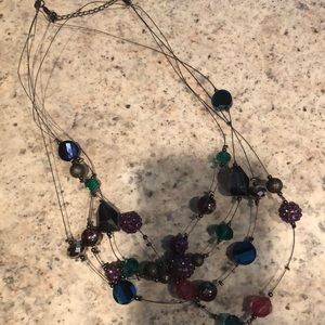 Four strands of jewel tones